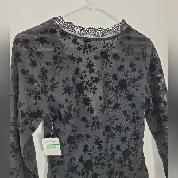 NEW Intimately Free People Bodysuit Black Lace Babes In Bandeaus Size Large - Picture 11 of 12